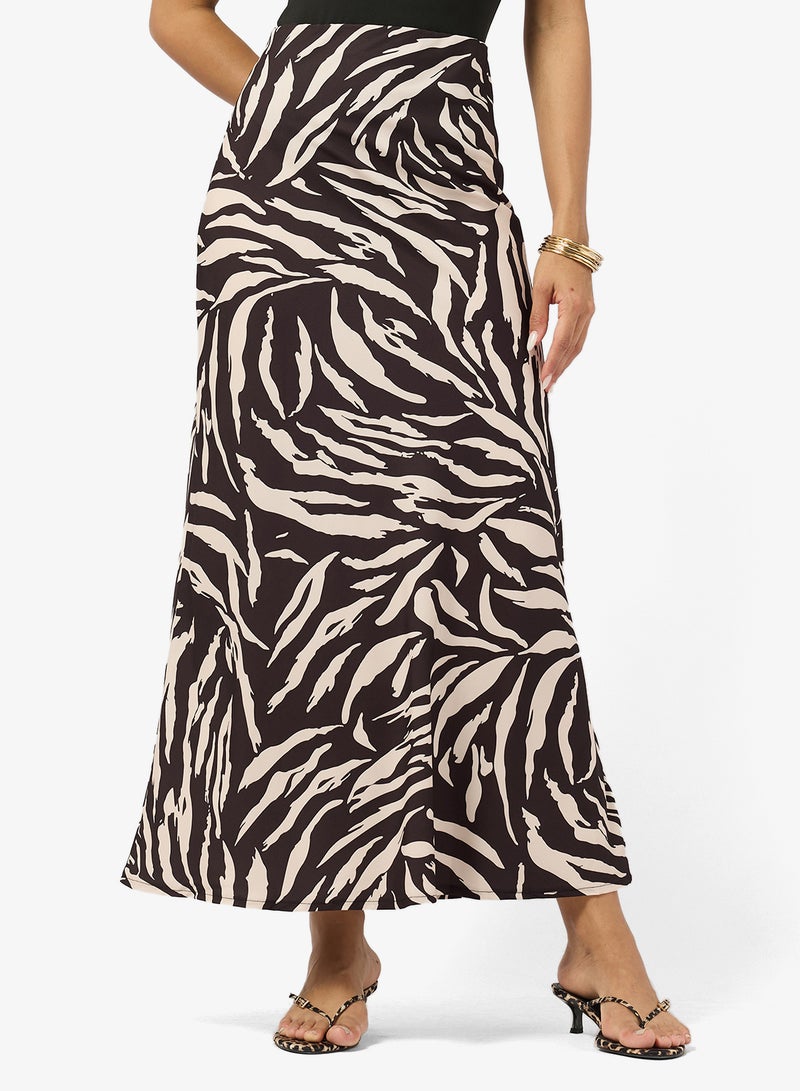 Ginger Animal Print Column Skirt - Image 1